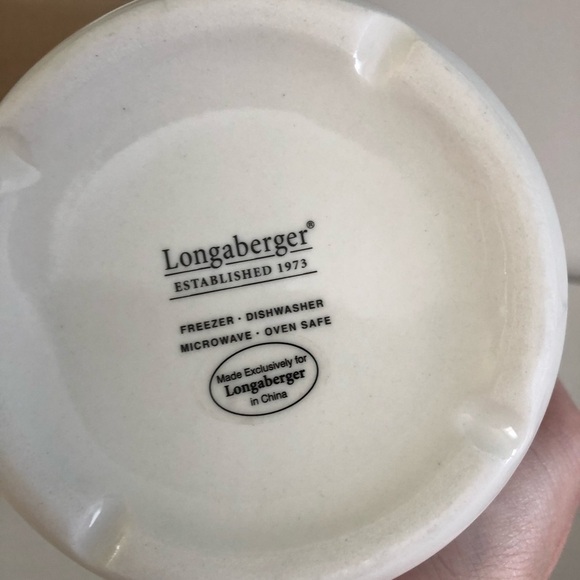 NWT Longaberger Pottery Holiday pint crock with lid - Picture 6 of 8